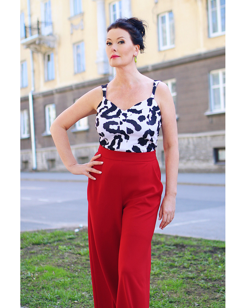 WIDE TROUSERS RED