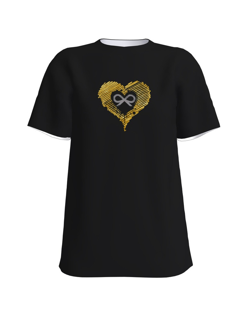 T-shirt Golden heart