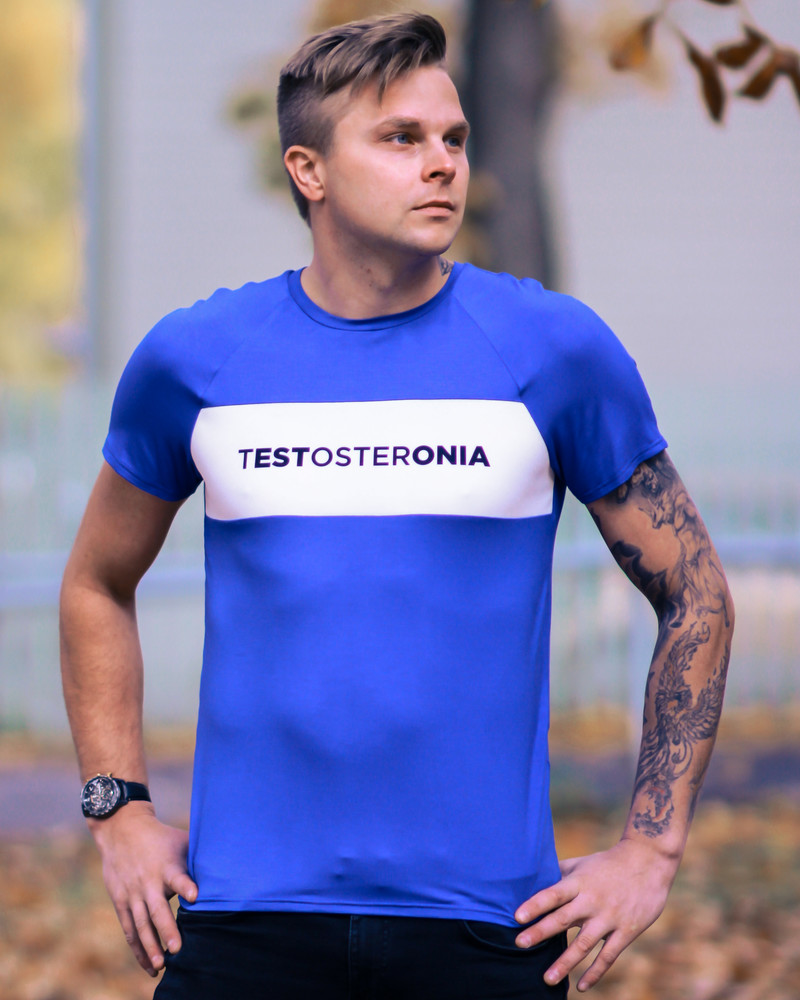 MEN TESTOSTERONIA T-SHIRT BLUE