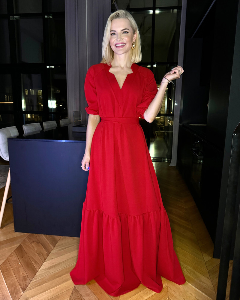 COMET MAXI DRESS RED