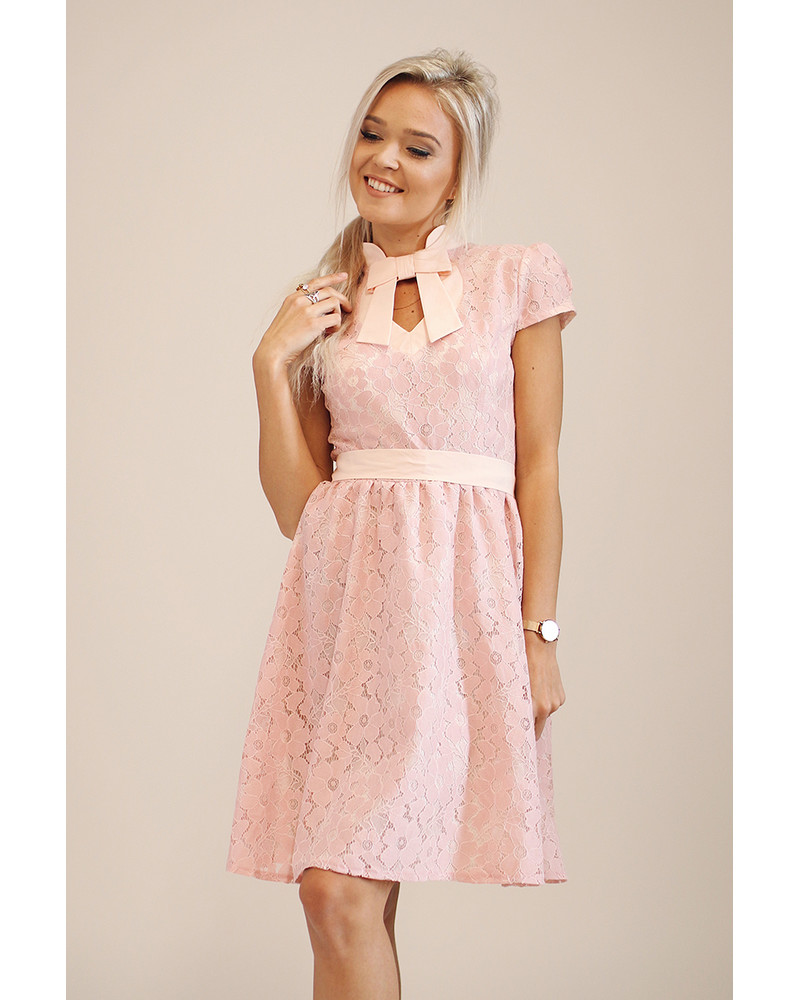 DOLLABLE LACE DRESS  PEACHY