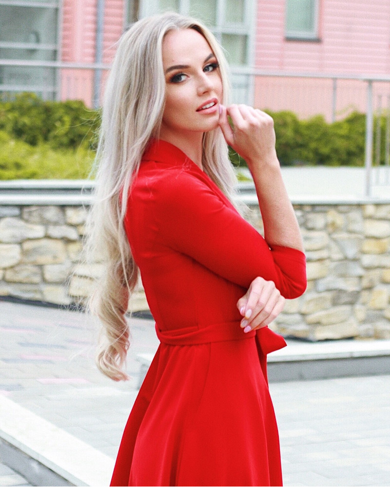 MOON MIDI DRESS RED BRIGHT