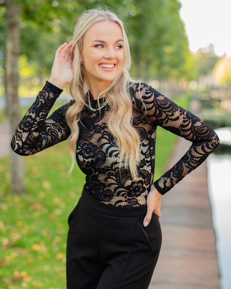 LACE SHIRT BLACK