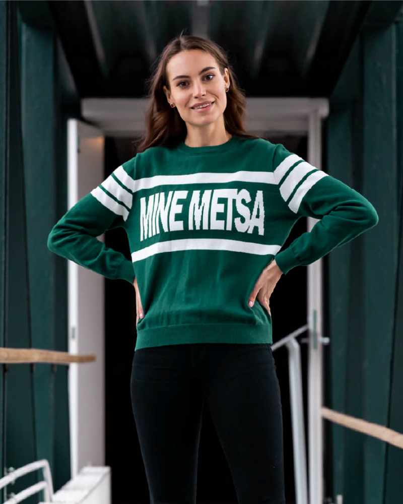 MINE METSA KNIT SWEATER  GREEN