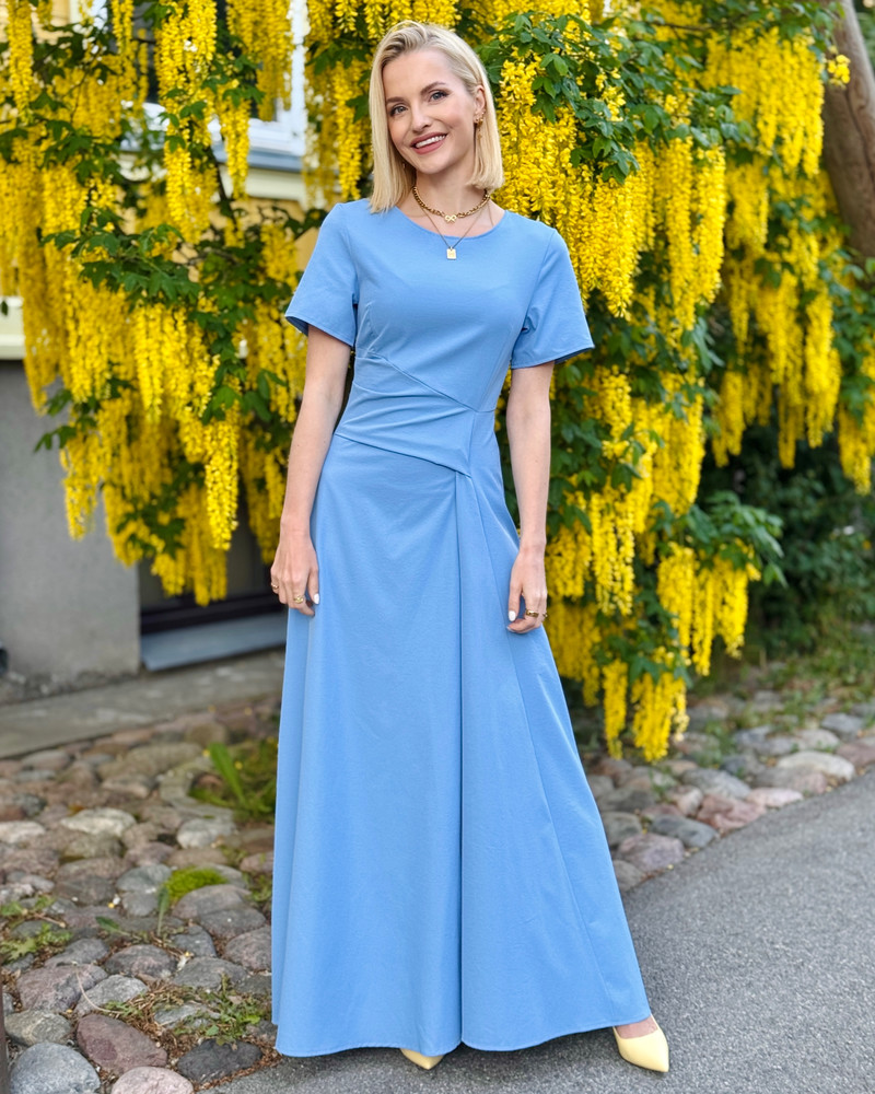 SHIFTED MAXI DRESS BLUE