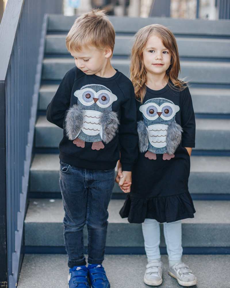 OWL KIDS DRESS BLACK
