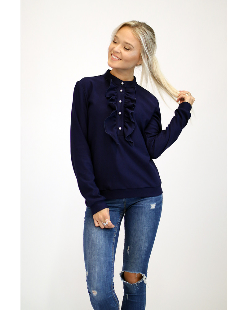 FRILL SWEATSHIRT NAVY