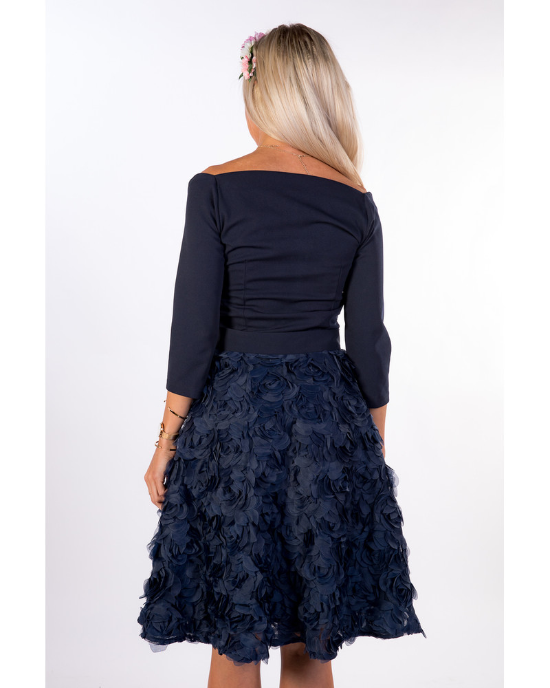 SET:BLUE FLOWER SKIRT+MIDNIGHT SHIRT