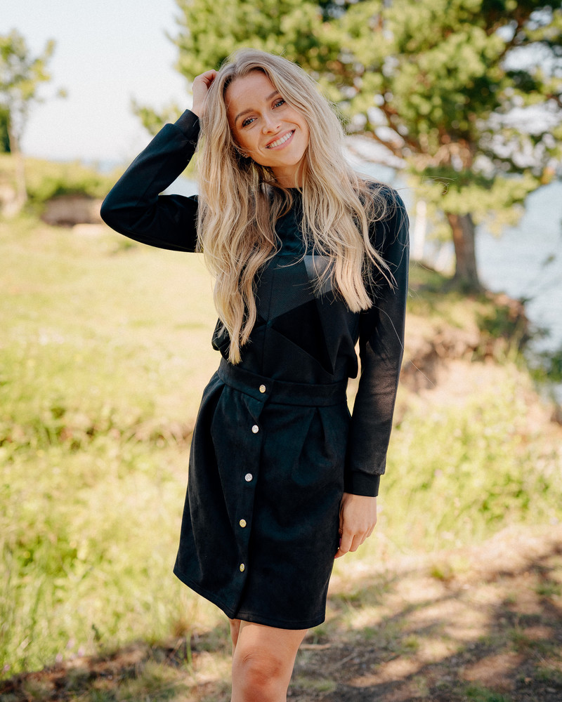 TD POPPPER TULIP SKIRT BLAC