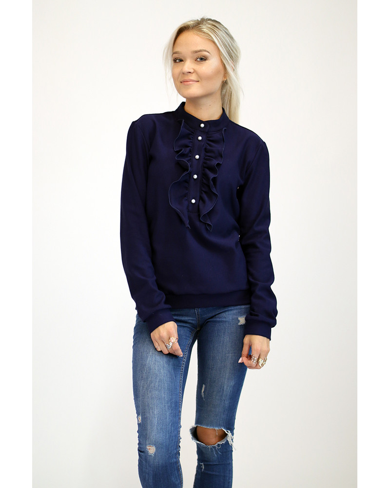 FRILL SWEATSHIRT NAVY