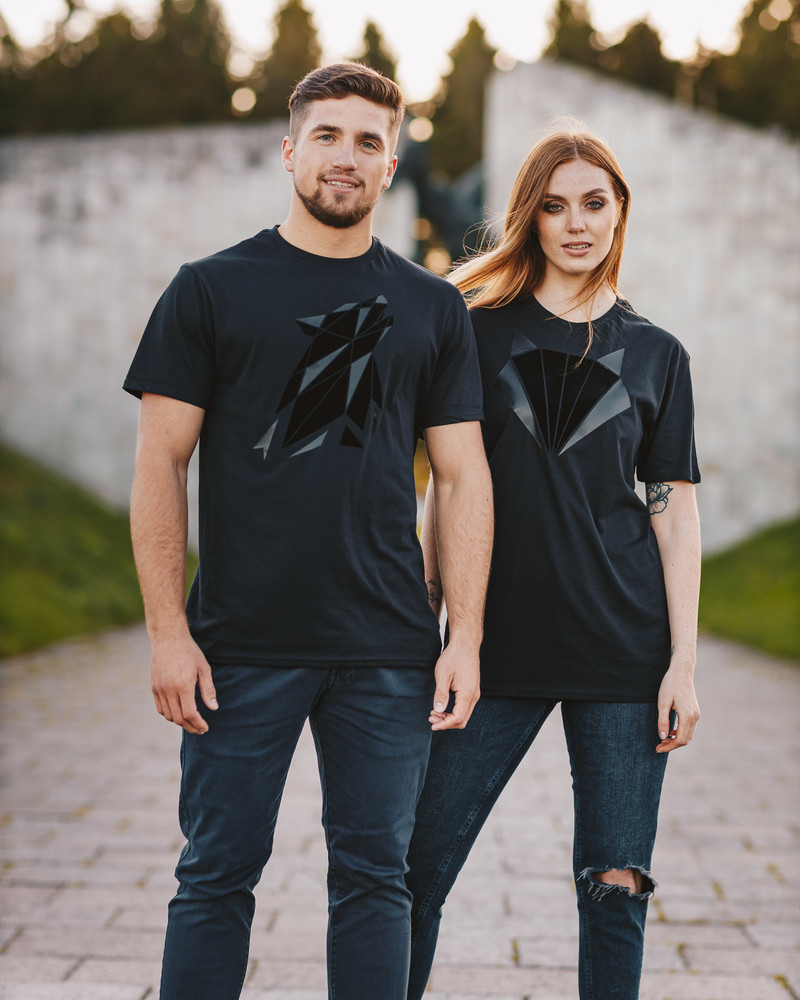 WOLF UNISEX T-SHIRT BLACK