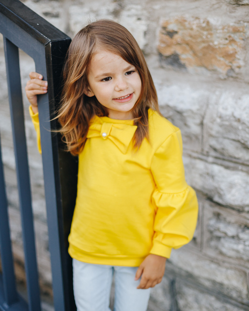ALICE BOW KIDS SWEASHIRT YELLOW