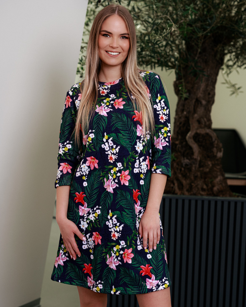 LILY QUARTER DRESS NAVY BLUE