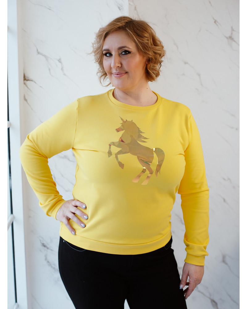 UNICORN SHINY PLUS SWEATER YELLOW