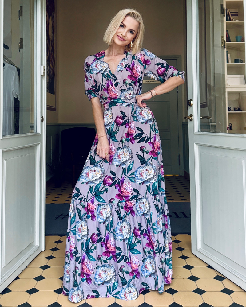 SUMMER COMET MAXI DRESS PEONY