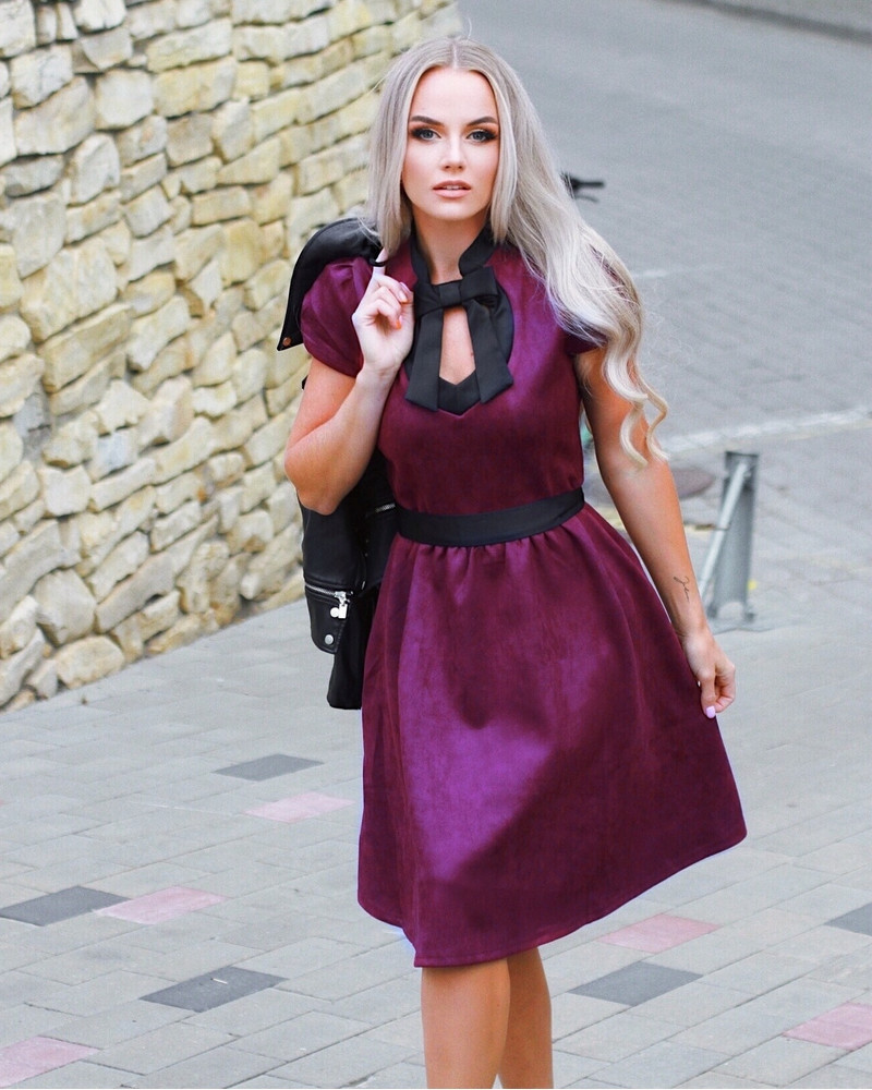 DOLLABLE DRESS SUEDE PURPLE