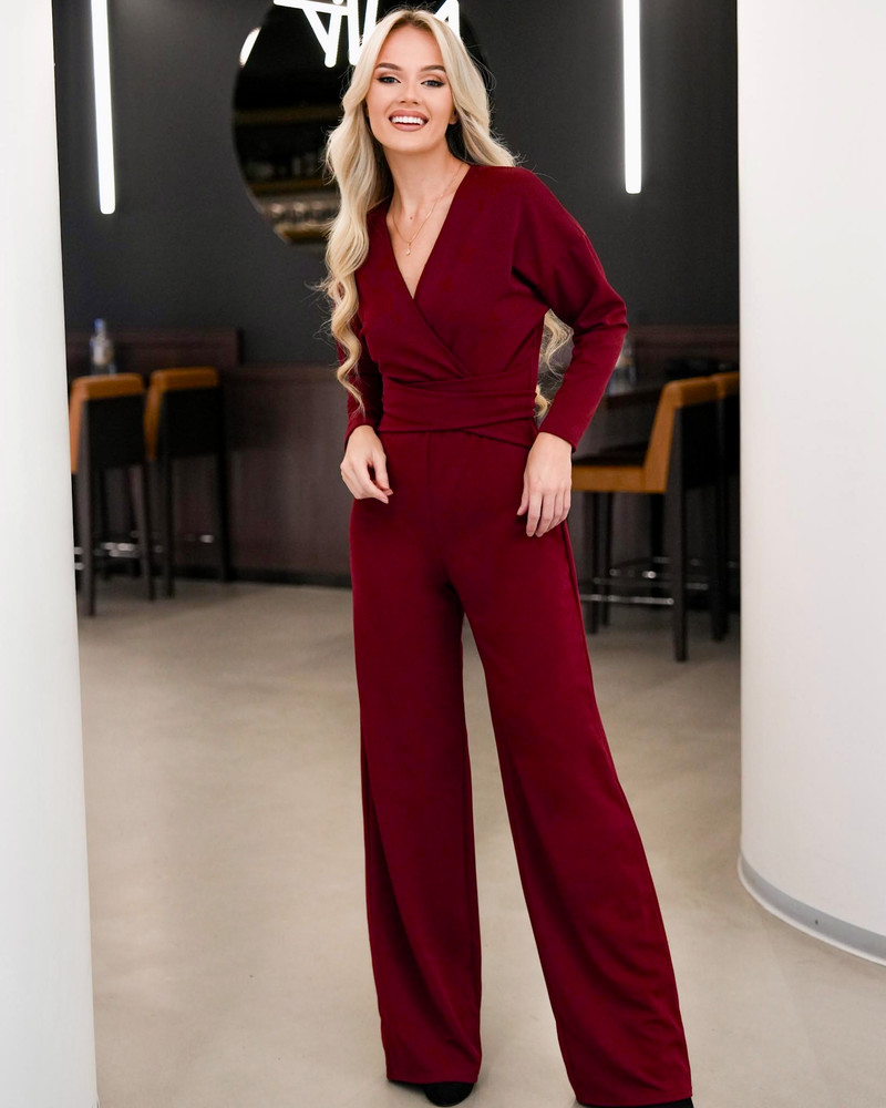 TIMELESS JUMPSUIT BORDEAUX