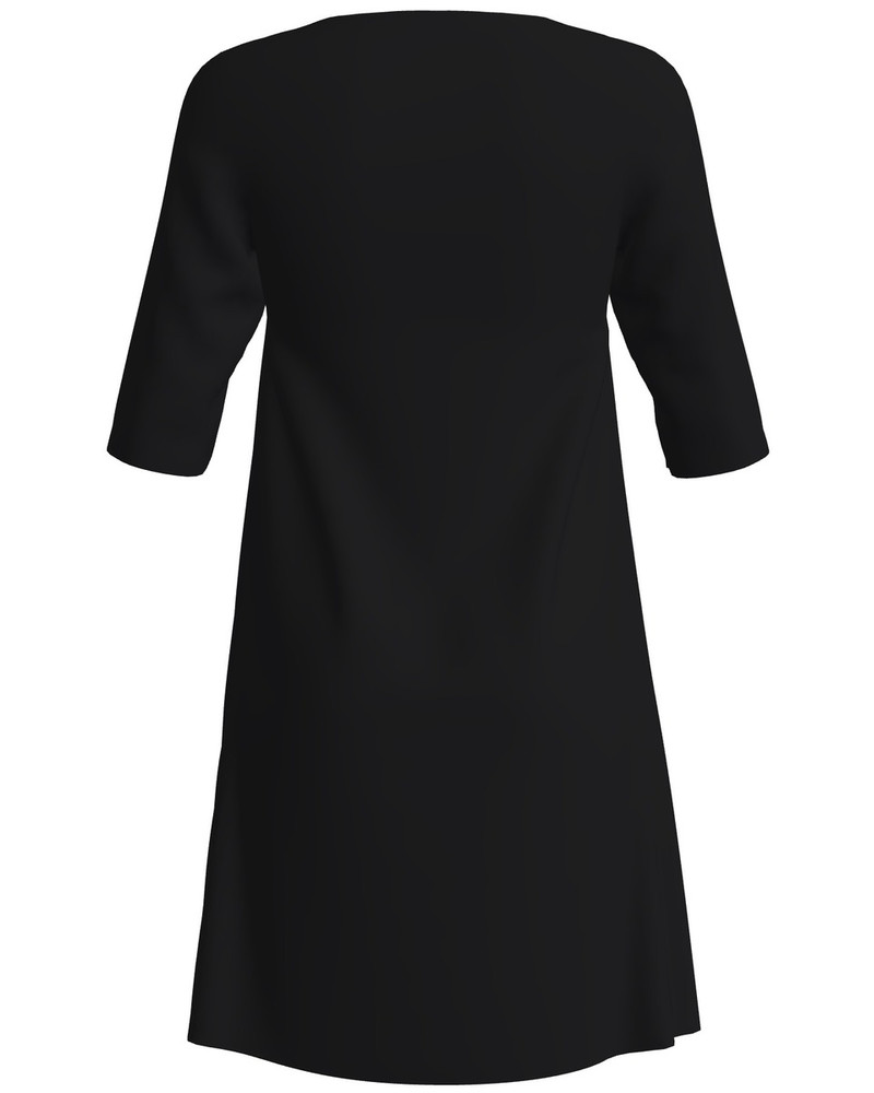 KITTY IN POCKET 3/4 SLEEVES DRESS BLACK
