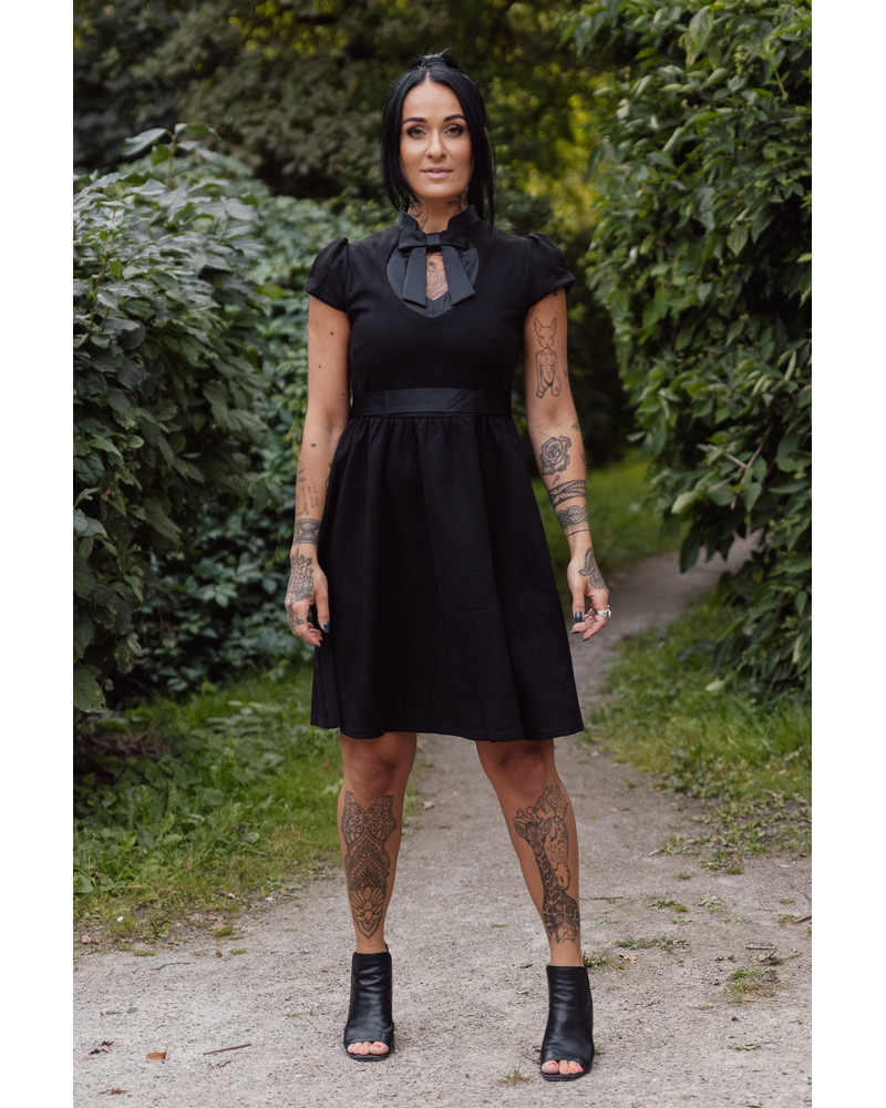 DOLLABLE DRESS SUEDE BLACK