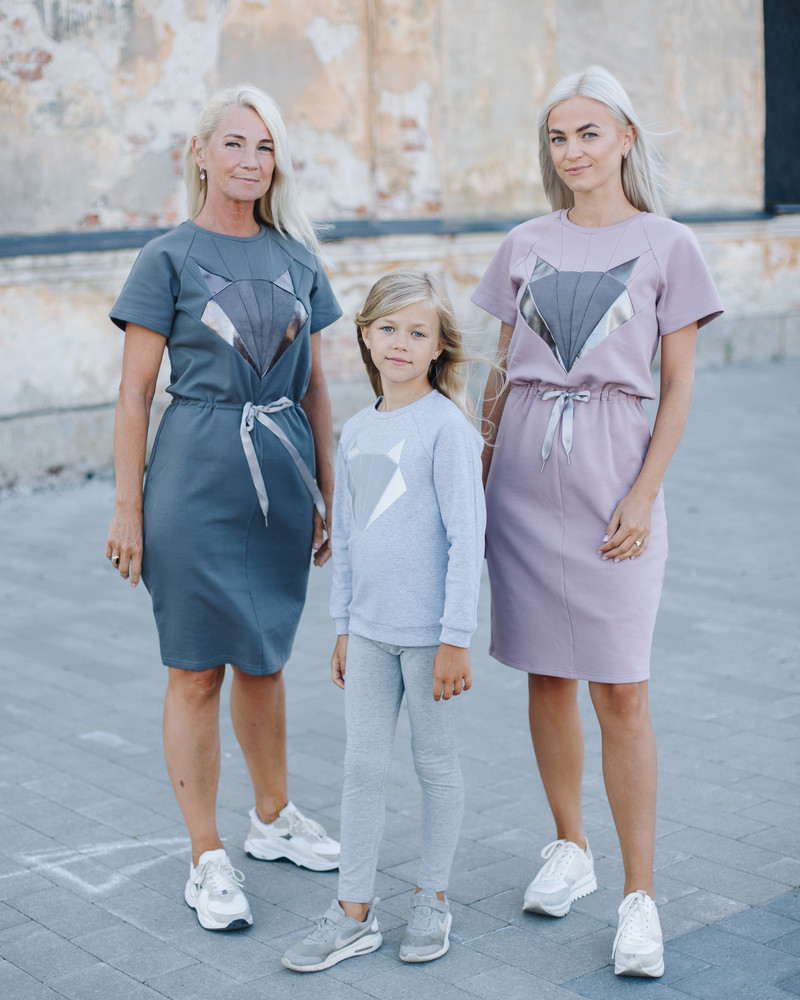 FOX JUMPER DRESS DARK GREY