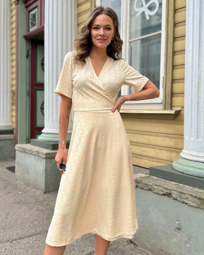 FLOWER MIDI DRESS YELLOW