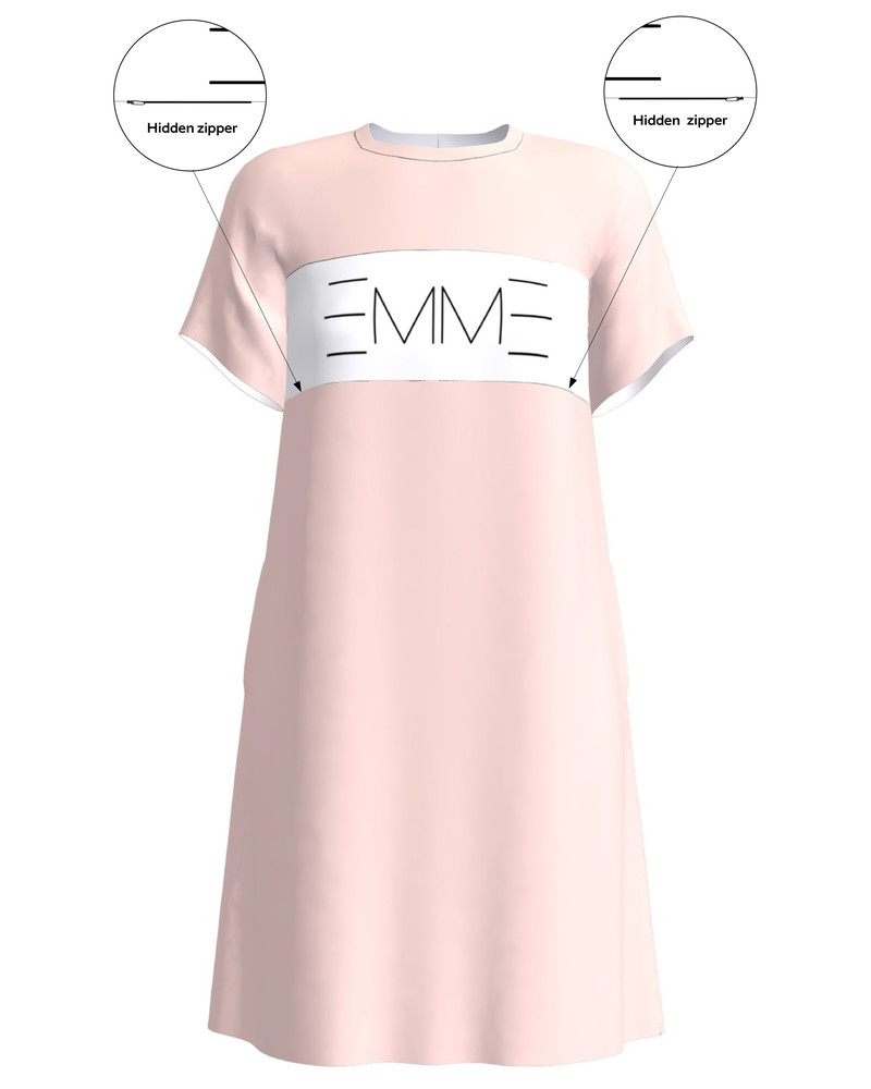 EMME NURSING DRESS LIGHT PINK