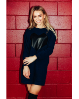 BLACK HEART NAVY OVERSIZE DRESS duplicate