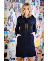STAR HOODED KNIT OVERSIZE DRESS