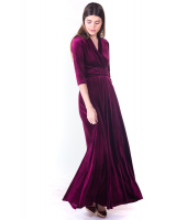 PURPLE ELEGANT VELVET MAXI DRESS