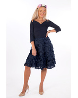 SET:BLUE FLOWER SKIRT+MIDNIGHT SHIRT