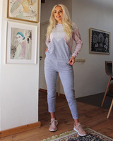 TRIANGLE PINK AND GREY SWEATER