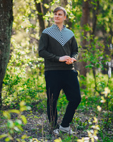UNISEX ZIPPER SUEDE SWEATER FOR HIM GREEN