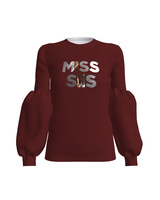 MISS SIIS ALICE SWEATSHIRT BORDEAUX
