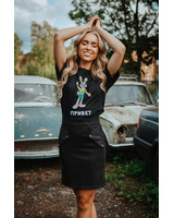 PRIVET UNISEX PRINT T-SHIRT BLACK