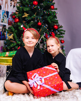 KIMONO KIDS ROBE BLACK