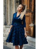 FLOWER POWER DRESS NAVY