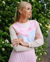 BEIGE AKINDE VELVET OVERSIZE SWEATER
