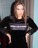 MISS IGANES BLACK VELVET DRESS
