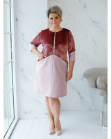 ZIPPER DRESS VELVET PINK