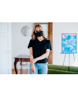 FACE MASK BLACK BOW - 1 PIECE