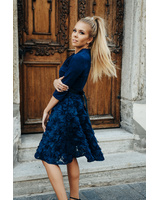 FLOWER POWER DRESS NAVY