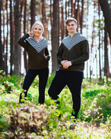 UNISEX ZIPPER SUEDE SWEATER FOR HIM GREEN