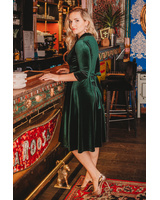 ELEGANT DRESS VELVET GREEN