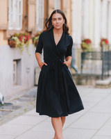 MOON MIDI DRESS BLACK