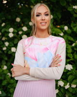 BEIGE AKINDE VELVET OVERSIZE SWEATER