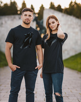 FOX BLACK PRINT T-SHIRT