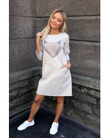 SILVER FOX SUEDE DRESS GREY