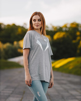 SILVER FOX PRINT T-SHIRT GREY