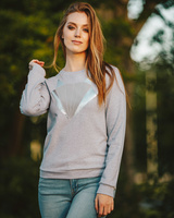 SILVER FOX PRINT SWEATER LIGHT GREY