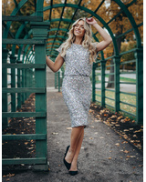 MERMAID SEQUIN SILVER DRESS